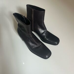 Brown Leather Ankle Boots